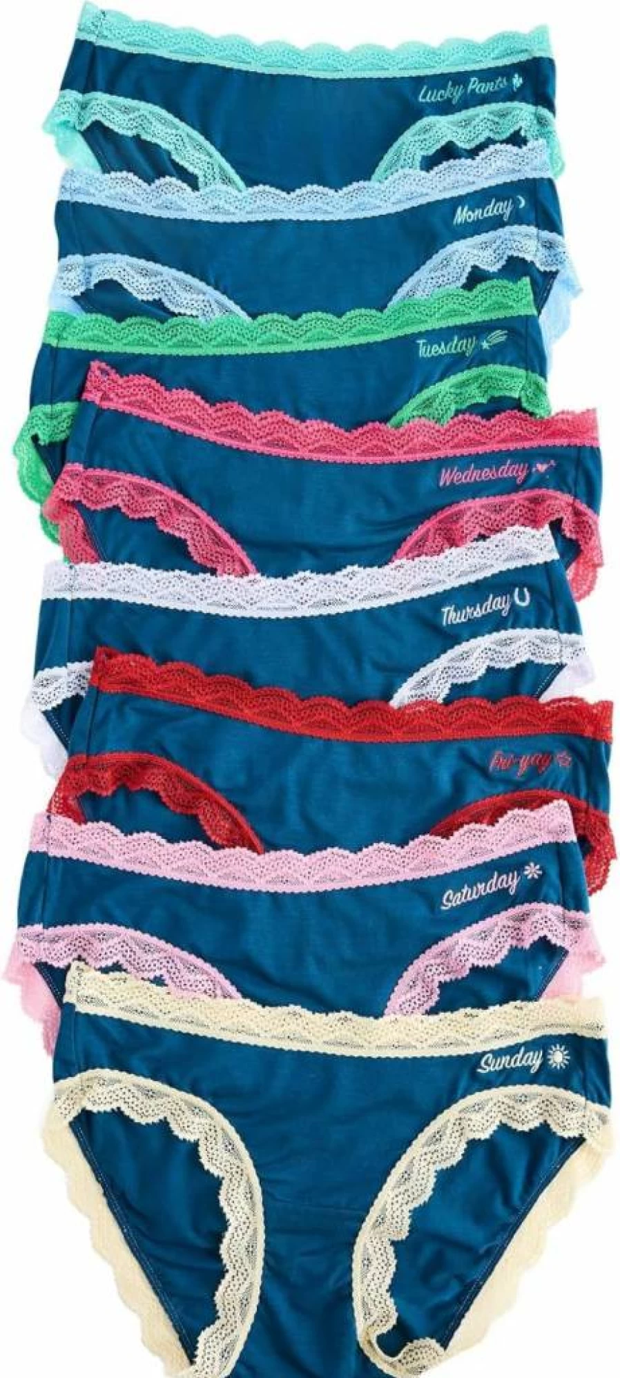 Stripe & Stare Women's 8-Pack Cotton Knickers - Comfortable Everyday Underwear