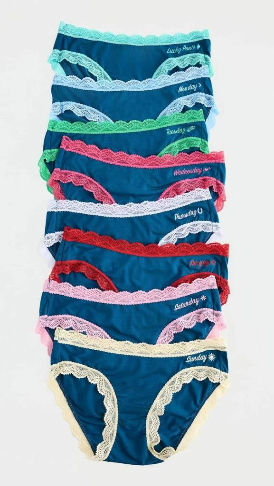 Stripe & Stare Women's 8-Pack Cotton Knickers - Comfortable Everyday Underwear