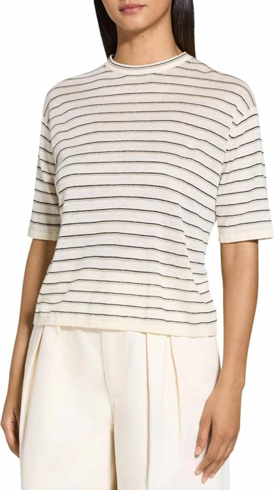 Theory Women's Oversized Cotton T-Shirt - Classic Boyfriend Fit Tee