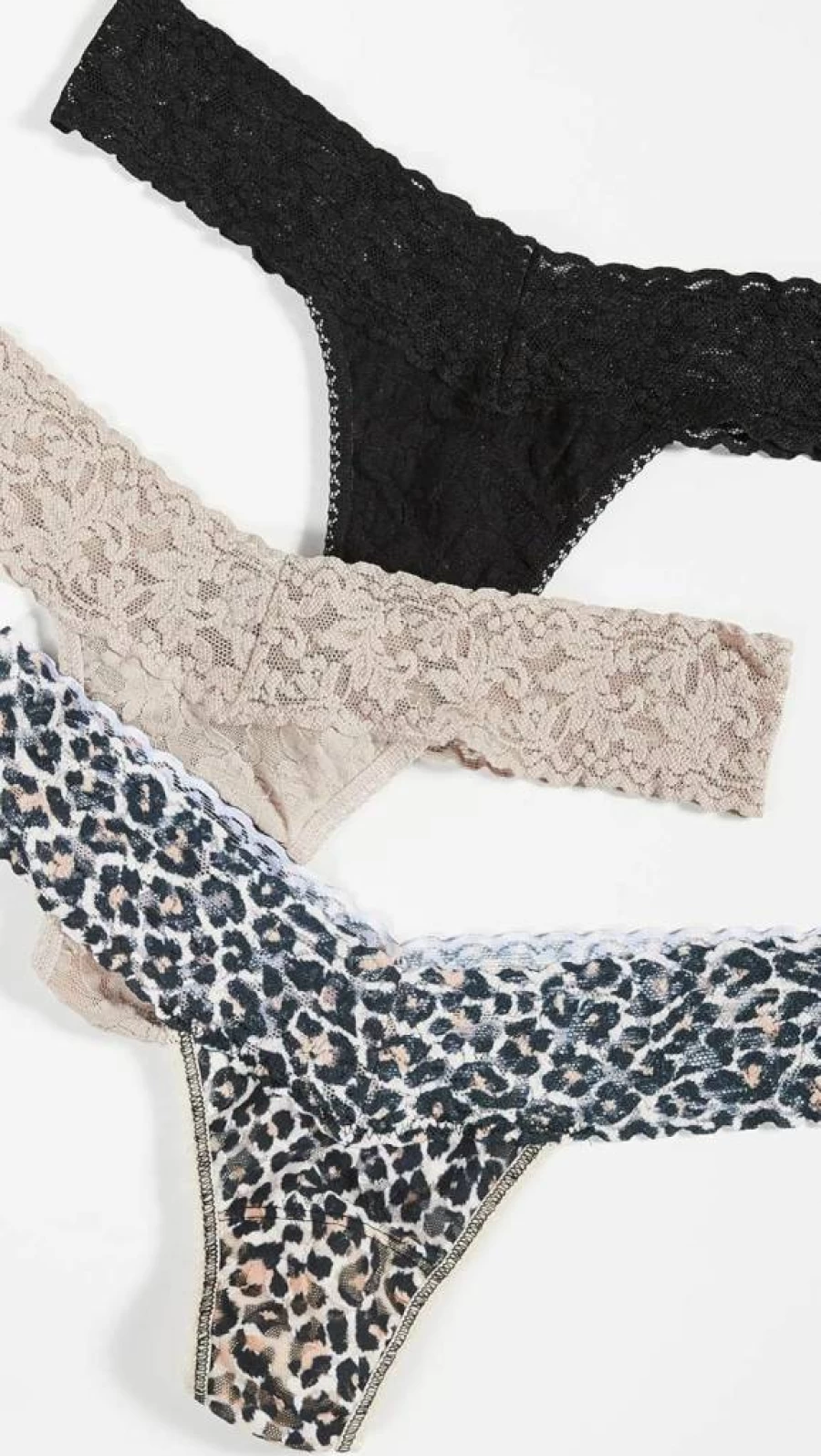 Hanky Panky Women's 3-Pack Low Rise Thong Underwear - Soft Comfortable Lingerie