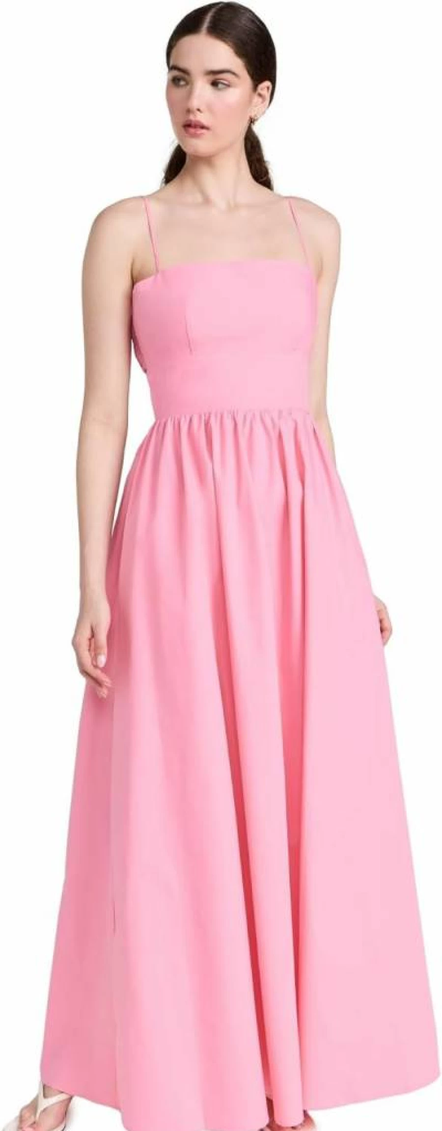 Susana Monaco Women's Elegant Poplin Open Back Dress - Stylish 42" Flowy Summer Dress for Women