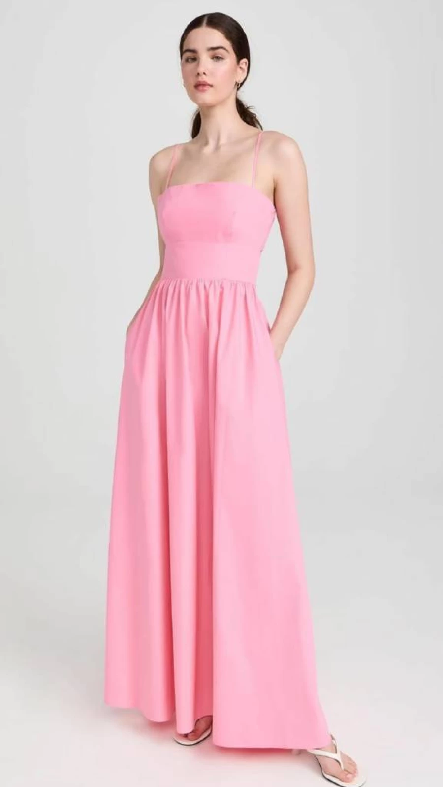 Susana Monaco Women's Elegant Poplin Open Back Dress - Stylish 42" Flowy Summer Dress for Women