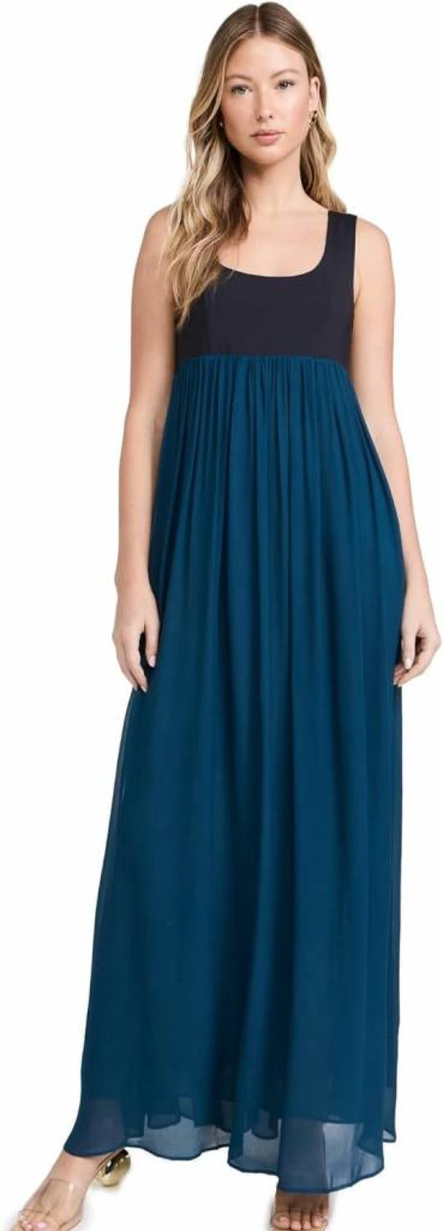 Ciao Lucia Women's Estelle Dress - Elegant Floral Summer Midi Dress with V-Neck and Ruffle Sleeves