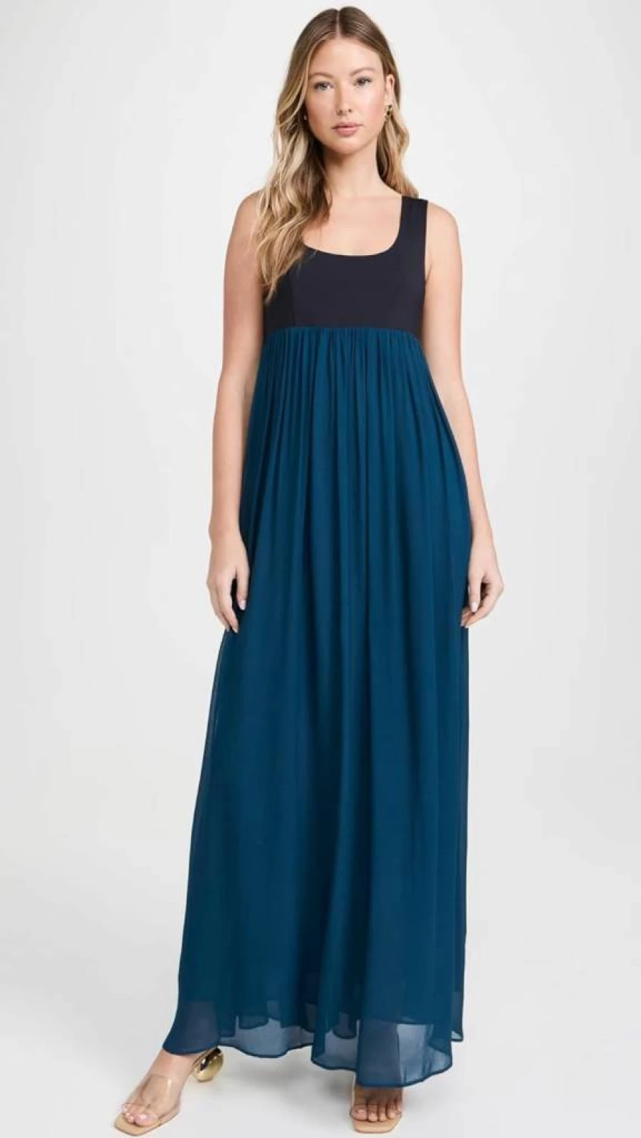 Ciao Lucia Women's Estelle Dress - Elegant Floral Summer Midi Dress with V-Neck and Ruffle Sleeves