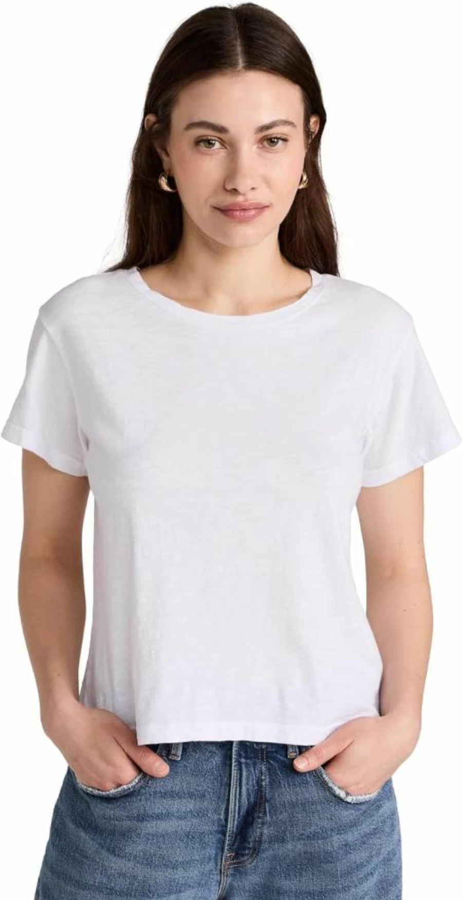 LNA Women's Essential Shaden Crew Neck T-Shirt - Soft Basic Tee for Everyday Wear