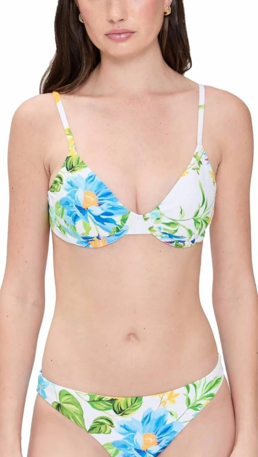 PQ Swim Women's Cali Underwire Bikini Top - Sexy Push-Up Swimwear for Summer Beach Vacation