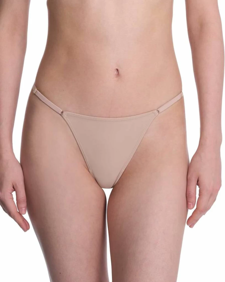 Natori Women's Verge Adjustable String Thong - Comfortable Stretch Lace Underwear