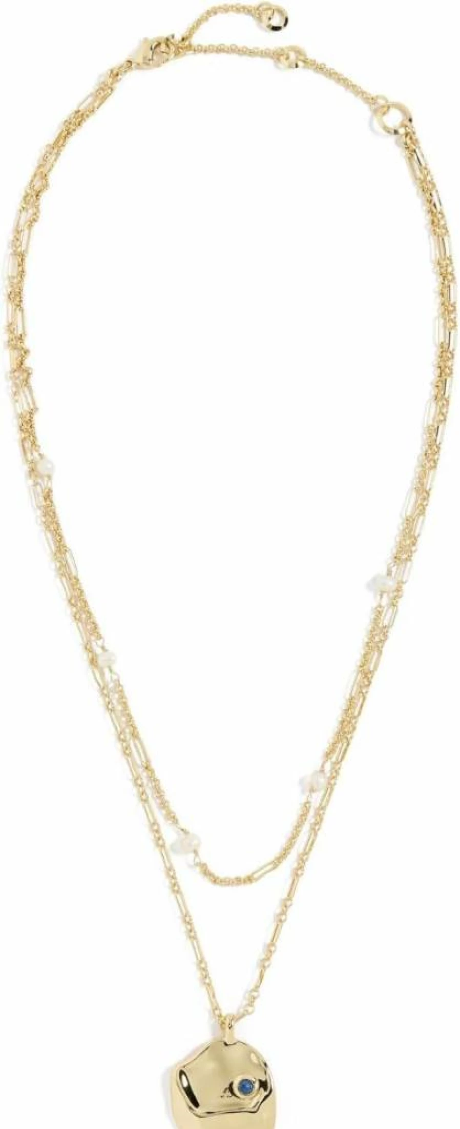 Argento Vivo Women's Pearl Necklace - Multi Row Pendant Design for Elegant Style