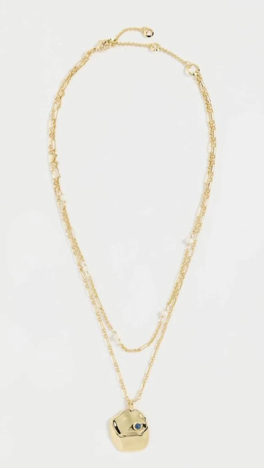 Argento Vivo Women's Pearl Necklace - Multi Row Pendant Design for Elegant Style