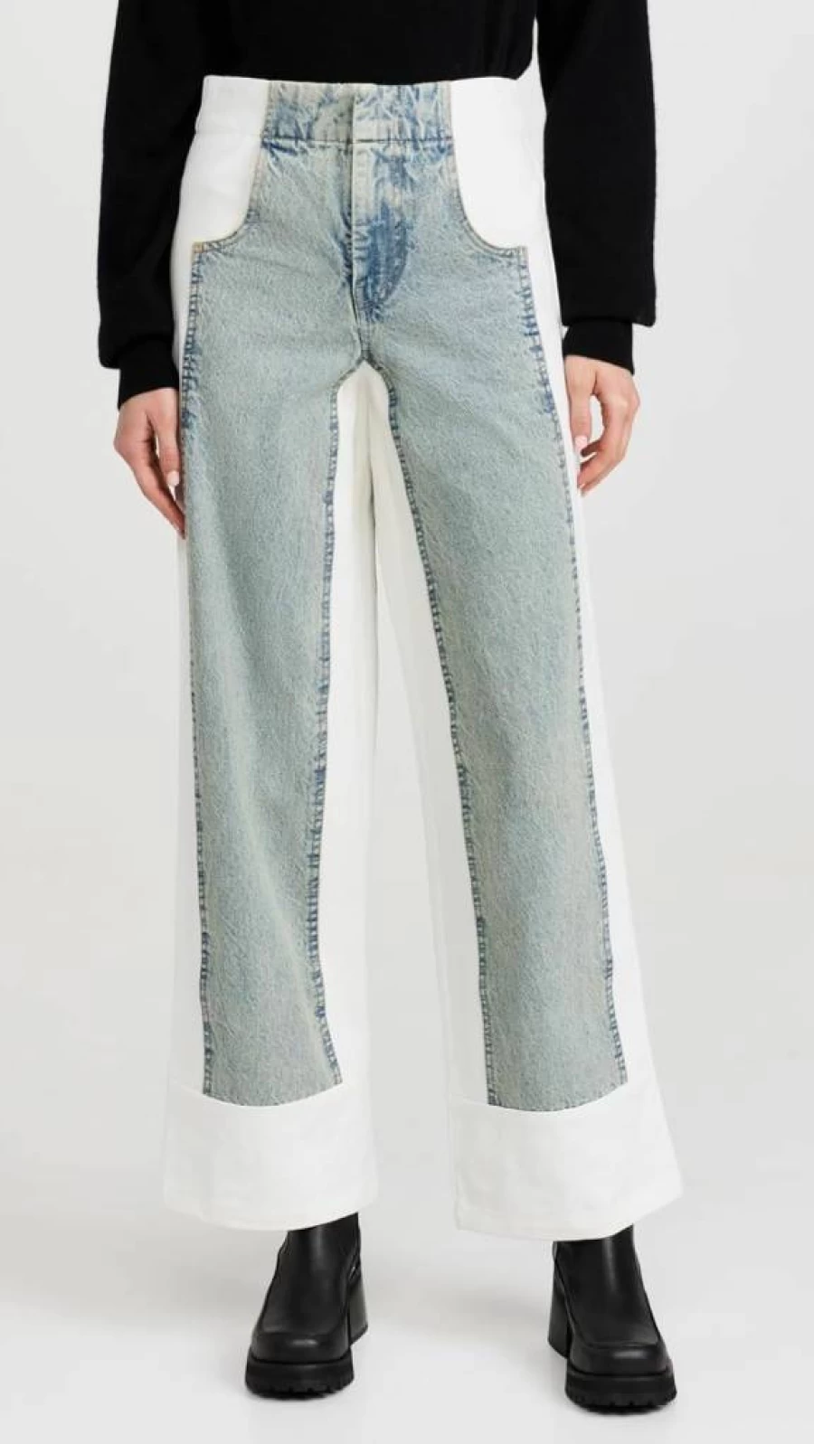 Sea Women's Liam High-Rise Distressed Denim Jeans - Vintage Blue Ripped Skinny Jeans for Women
