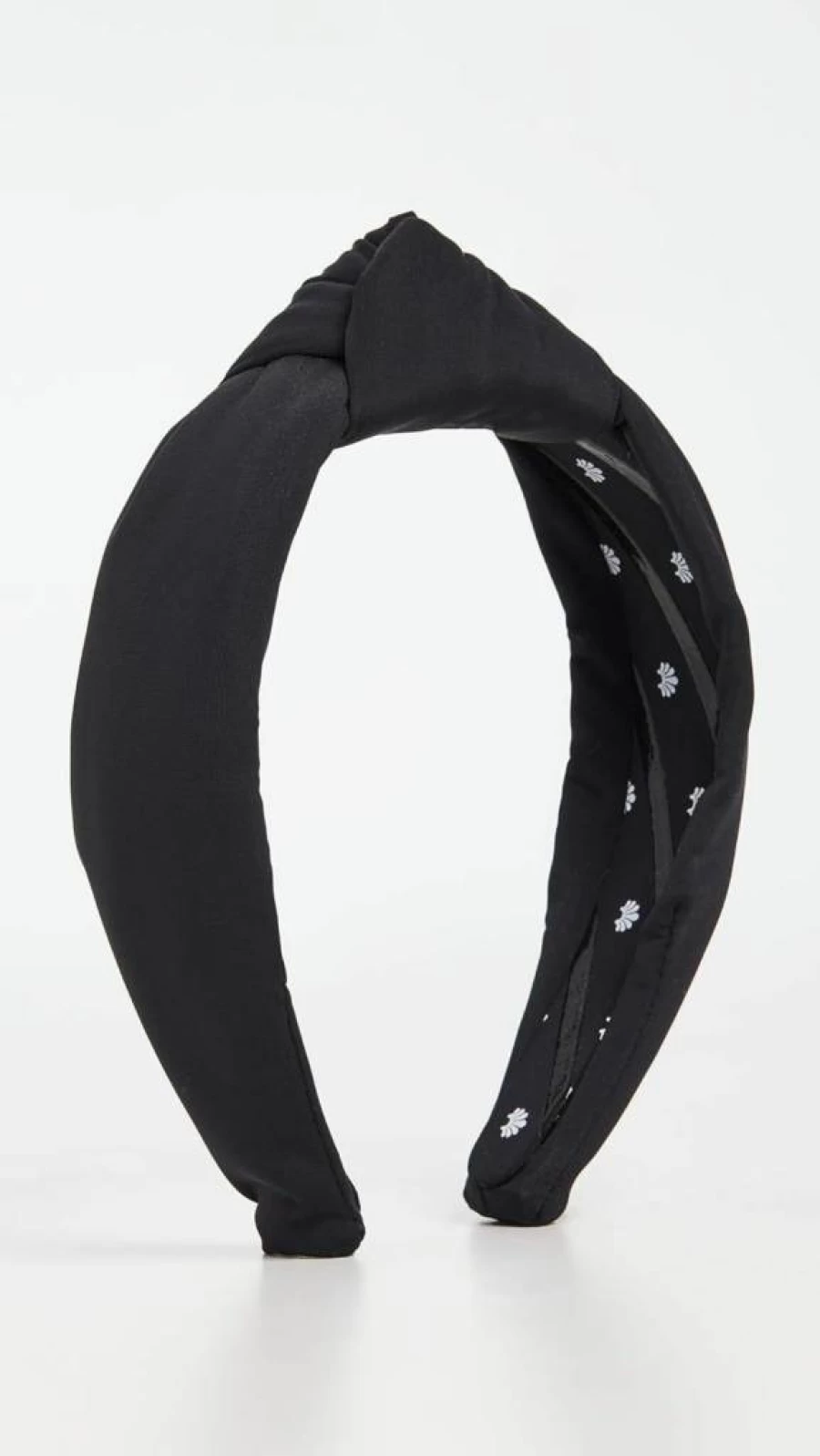Lele Sadoughi Women's Black Neoprene Knotted Headband – One Size Fashion Hair Accessory
