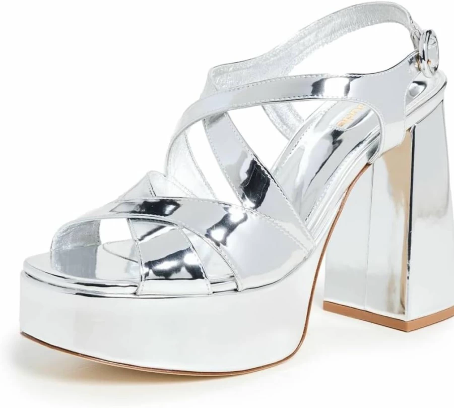 Larroude Women's Bee Sandals – Stylish Summer Leather Slide Sandals for Women