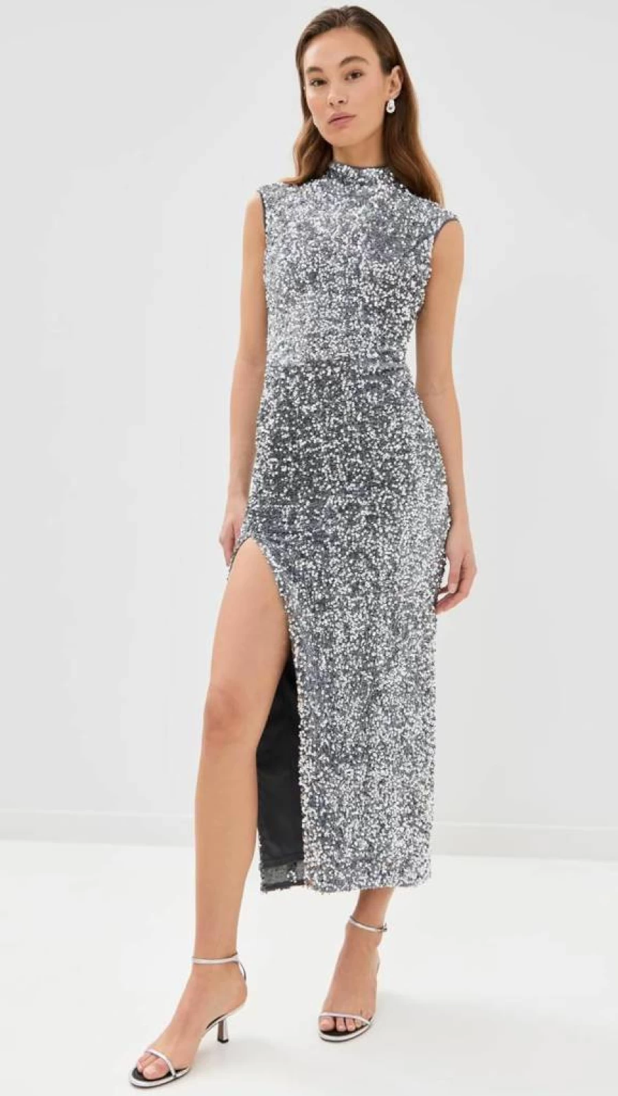 Bardot Kelso Sequin Velvet Maxi Dress for Women - Elegant Long Evening Gown