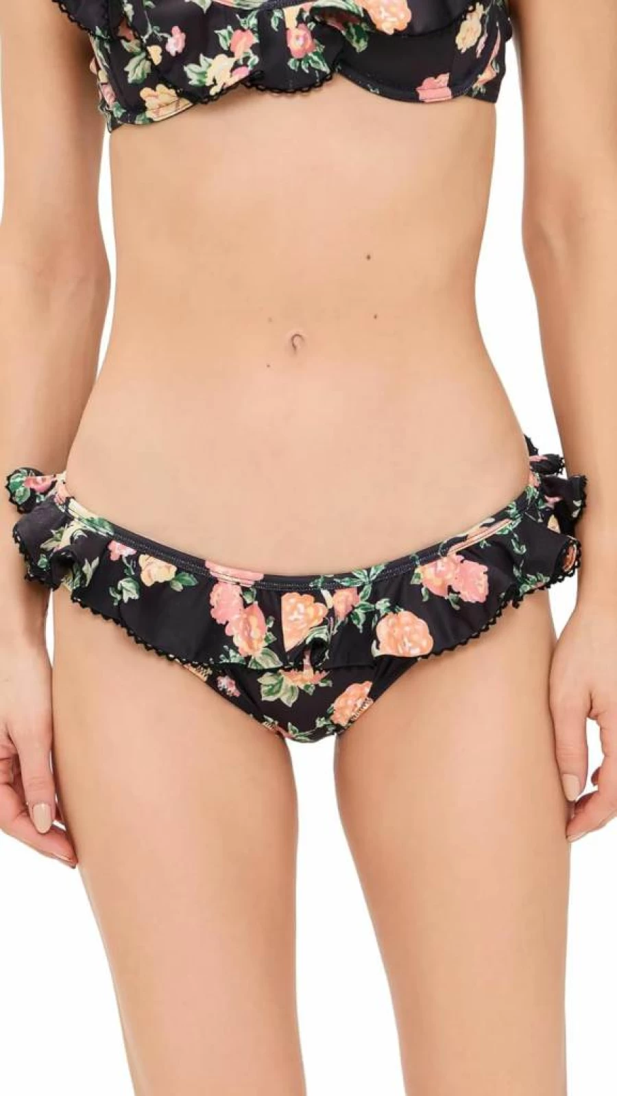 Caroline Constas Women's Lotus Bikini Bottoms - High-Waisted Swimwear for Women