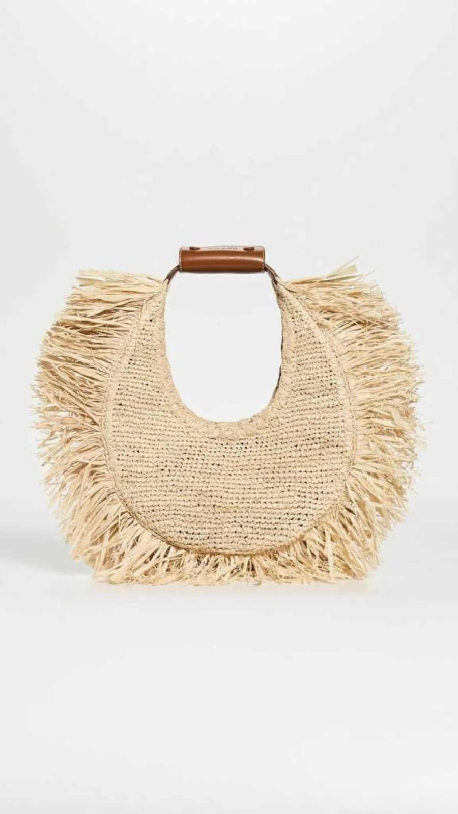 STAUD Moon Raffia Tote Bag for Women - Stylish Woven Handbag