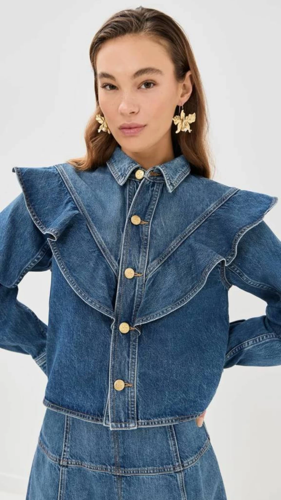 Ulla Johnson Women's Mathilde Shirt - Floral Printed Casual Blouse for Women