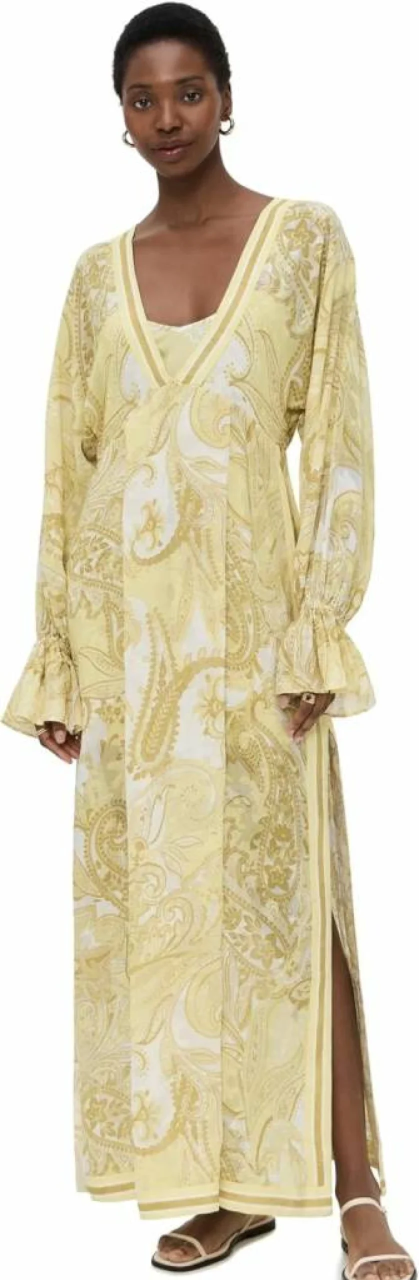 Hemant and Nandita Women's Printed Kaftan Slip Dress – Flowy Boho Chic Style