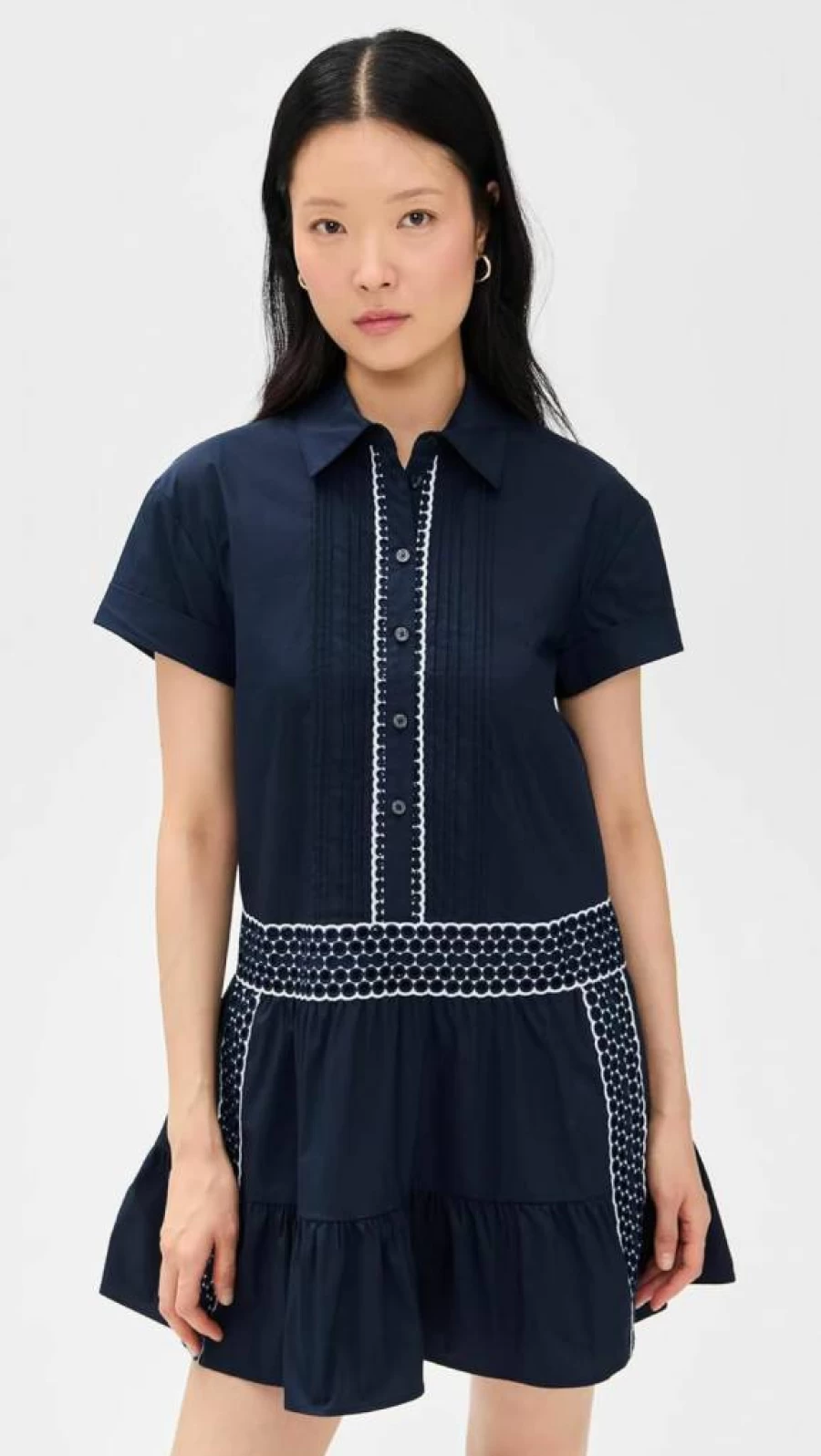 Tanya Taylor Women's Floral Jasmine Dress - Elegant Summer A-Line Dress with Short Sleeves
