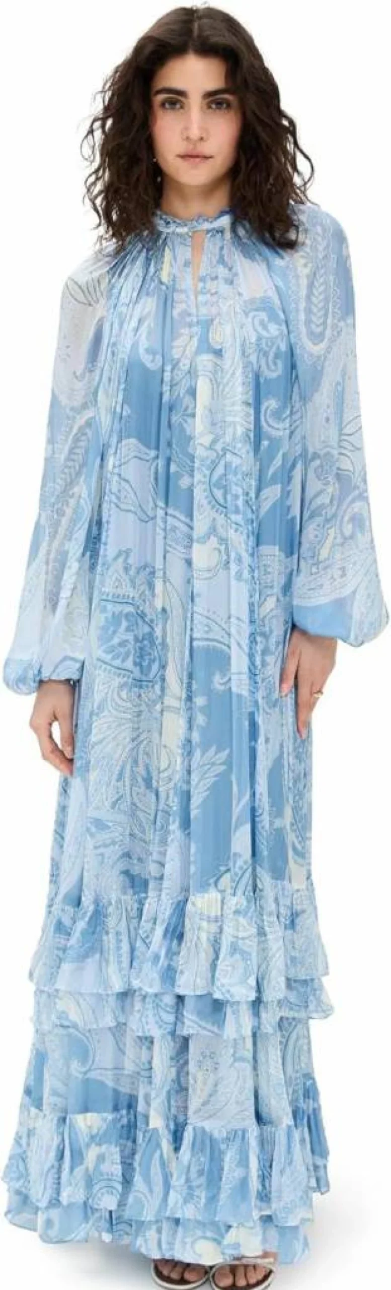 Hemant and Nandita Women's Maxi Dress - Elegant Long Flowy Summer Dress