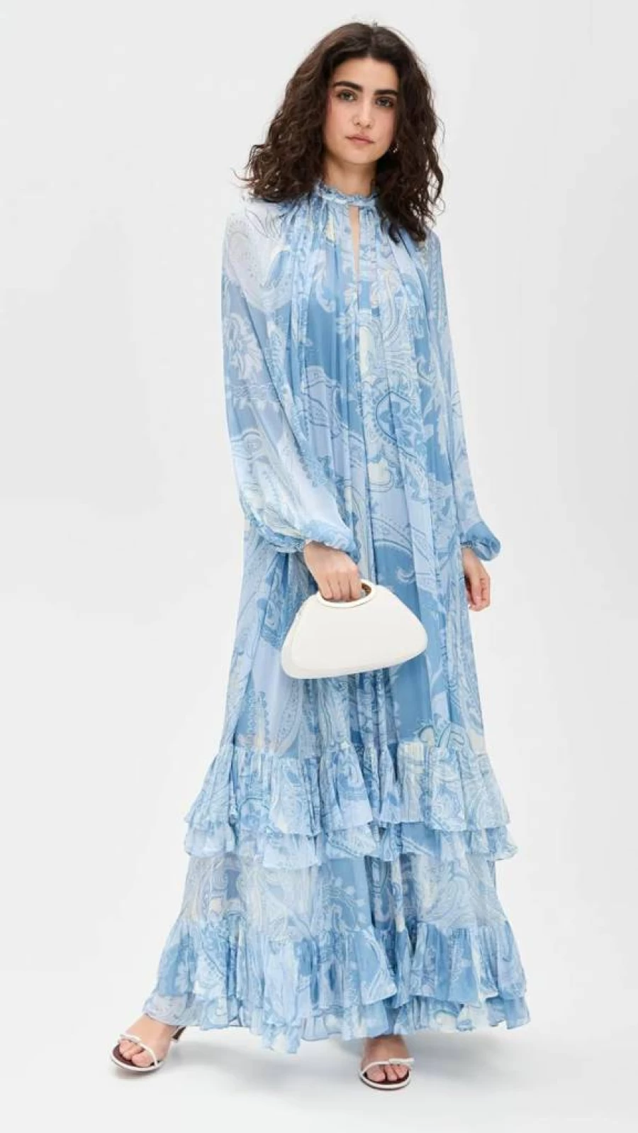 Hemant and Nandita Women's Maxi Dress - Elegant Long Flowy Summer Dress