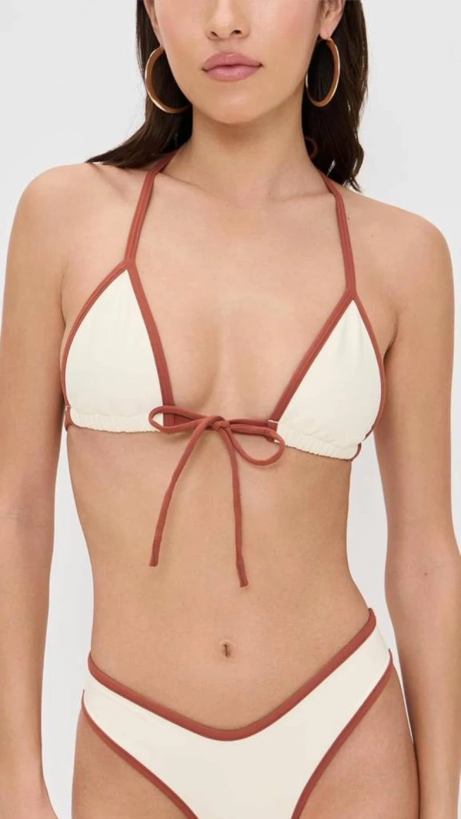 Montce Women's Emma Bikini Top - Oat Terracotta Binded Swimwear
