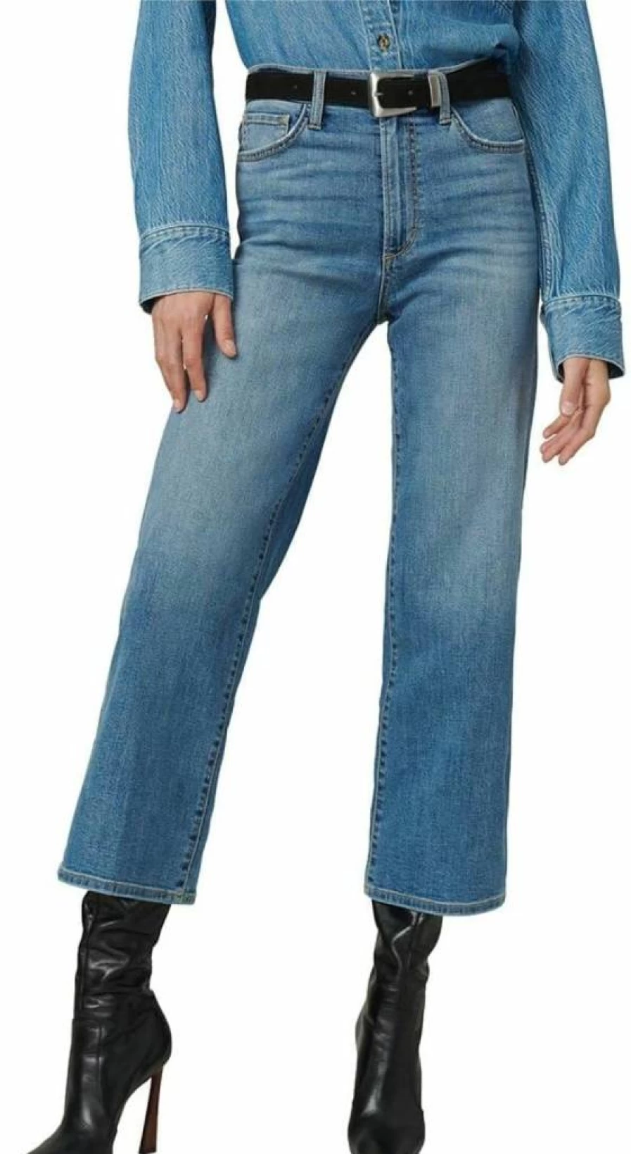 Joe's Jeans Women's High Rise Wide Leg Crop - The Blake Denim