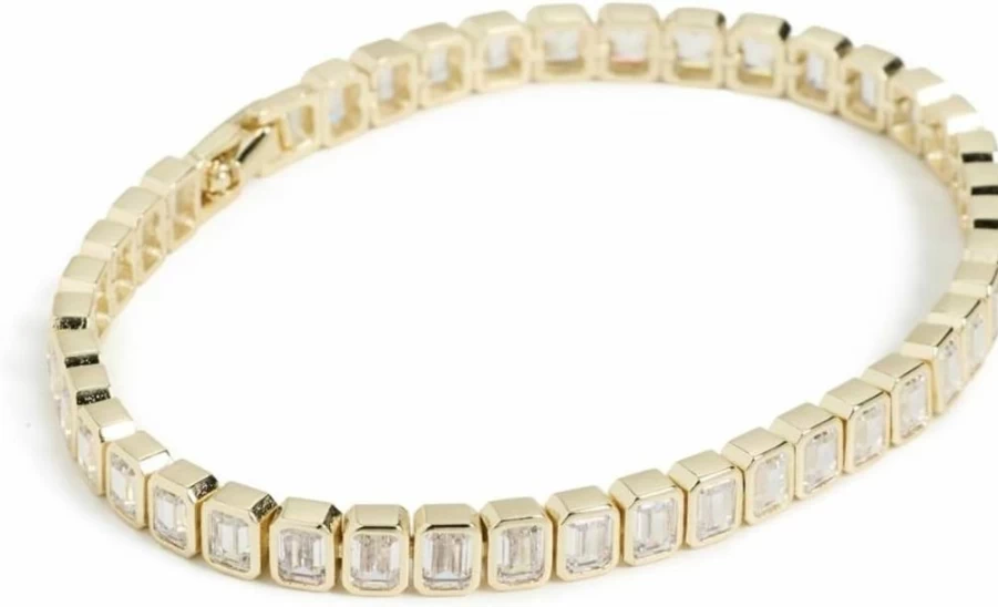 SHASHI Charlee Chain Bracelet for Women - Elegant Gold-Tone Link Bracelet