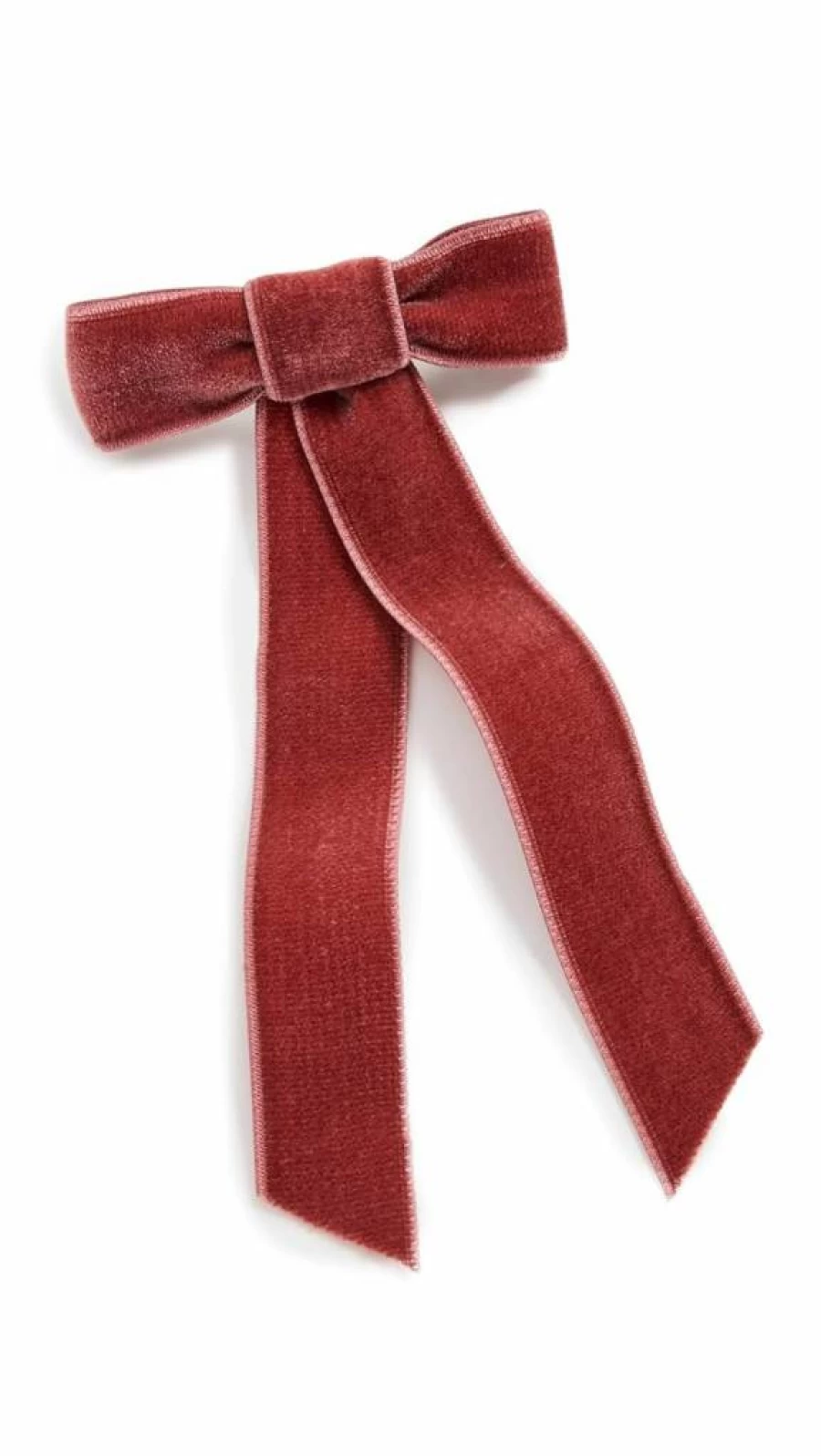 Jennifer Behr Women's Blush Pink Velvet Hair Bow Barrette - One Size Elegant Hair Clip