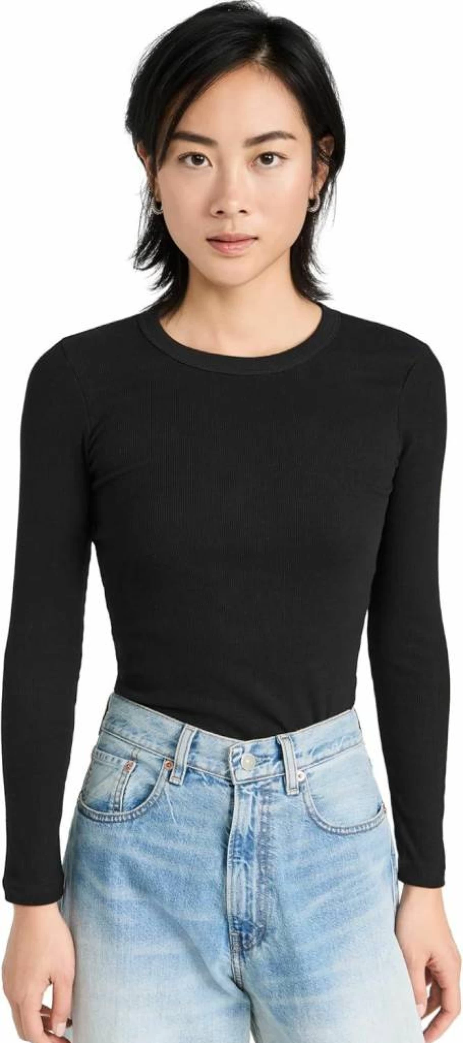 Leset Women's Slim Fit Long Sleeve Top - Elegant Kelly Style Basic Tee