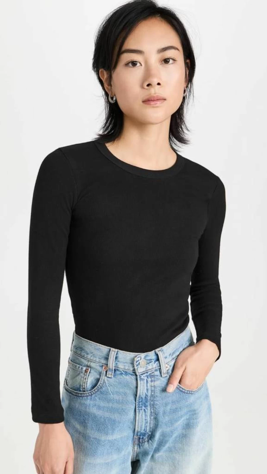 Leset Women's Slim Fit Long Sleeve Top - Elegant Kelly Style Basic Tee