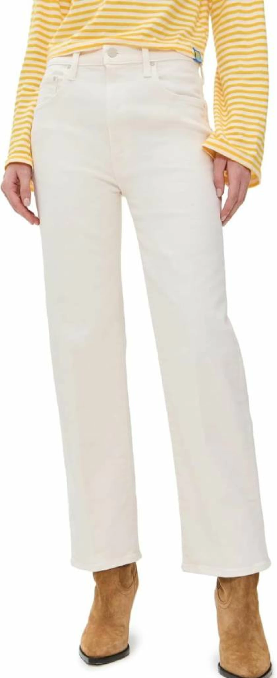 MOTHER Women's The Rambler Ankle Jeans - High-Rise Slim Fit Denim for Women