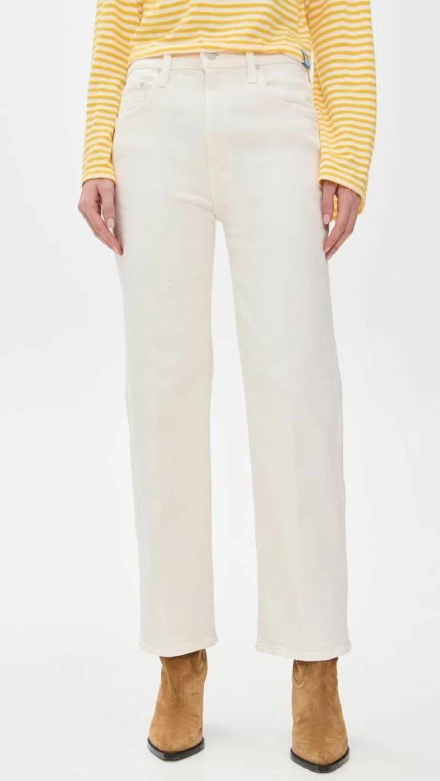 MOTHER Women's The Rambler Ankle Jeans - High-Rise Slim Fit Denim for Women