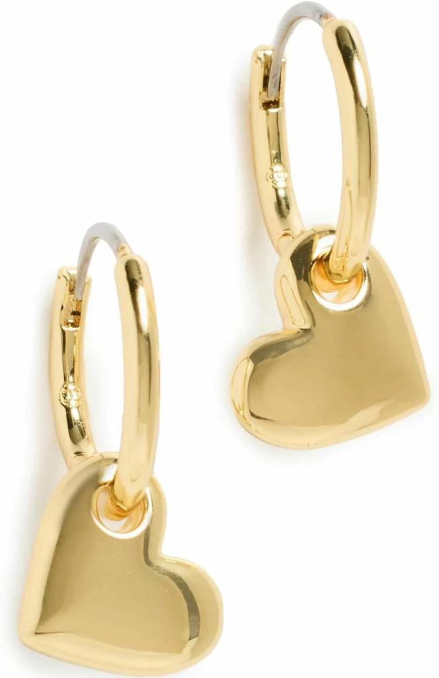 Gorjana Lou Heart Huggie Hoop Earrings for Women - Minimalist Gold Heart Huggies