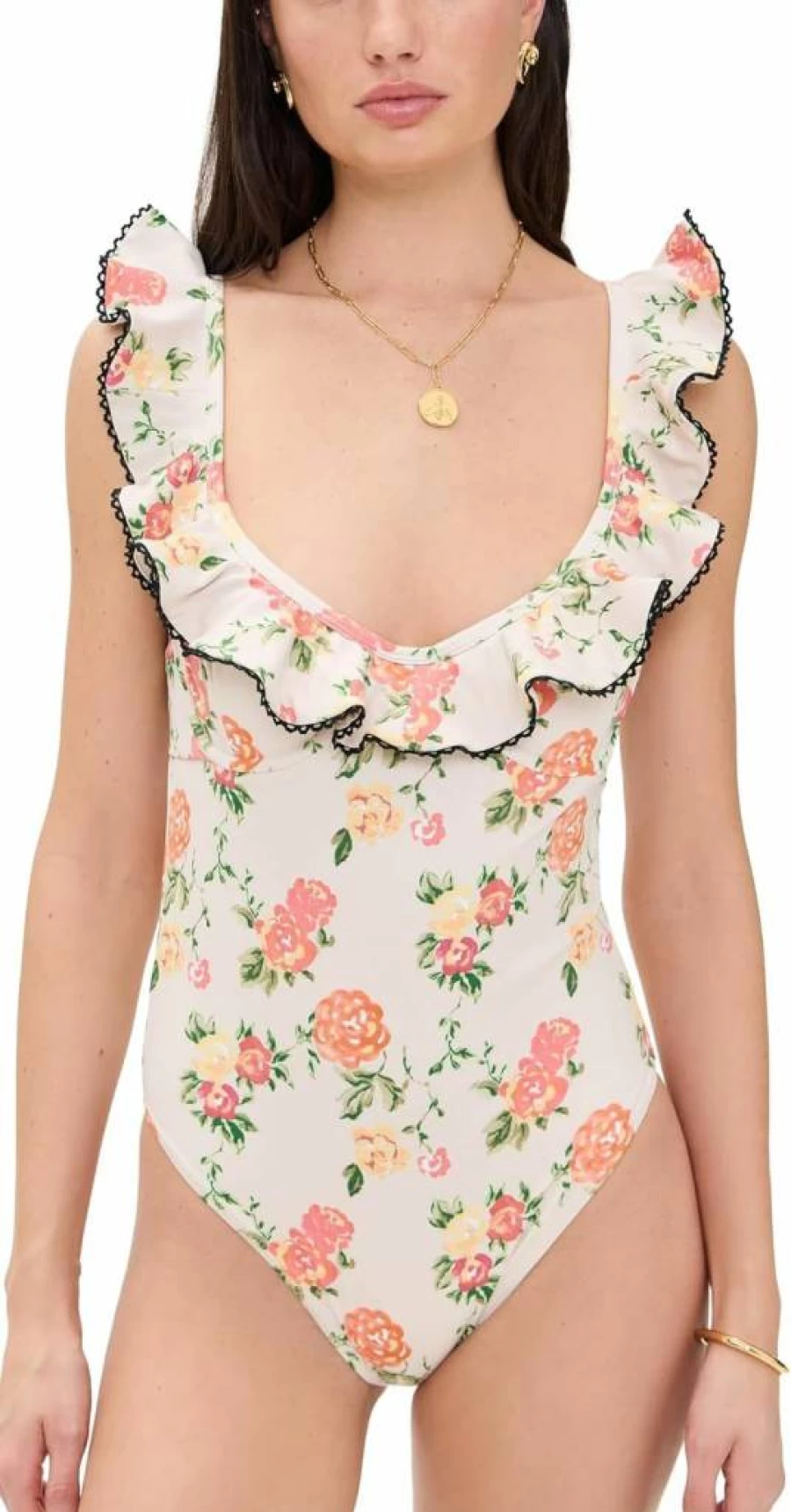 Caroline Constas Women's Anastasia One Piece Swimsuit | Elegant Designer One-Piece Bathing Suit