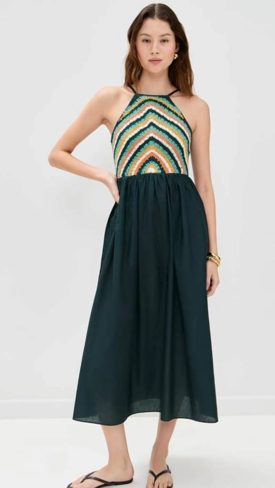 Playa Lucila Women's Crochet Halter Dress - Boho Beach Summer Dress