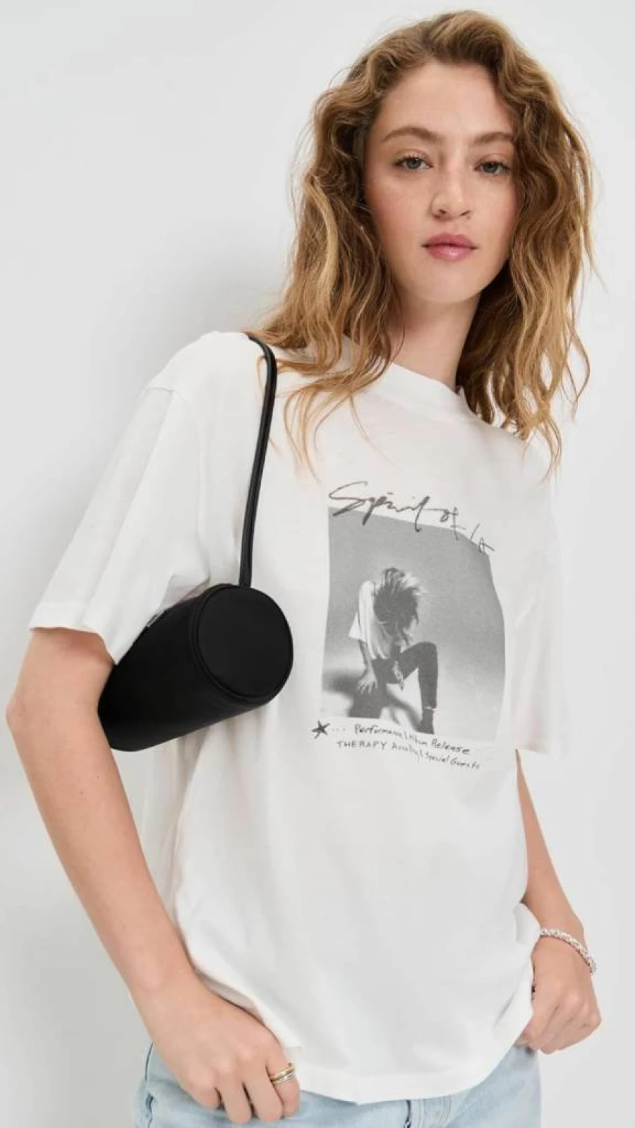 ANINE BING Women's Ashton Tee Spirit - Premium Cotton T-Shirt for Women