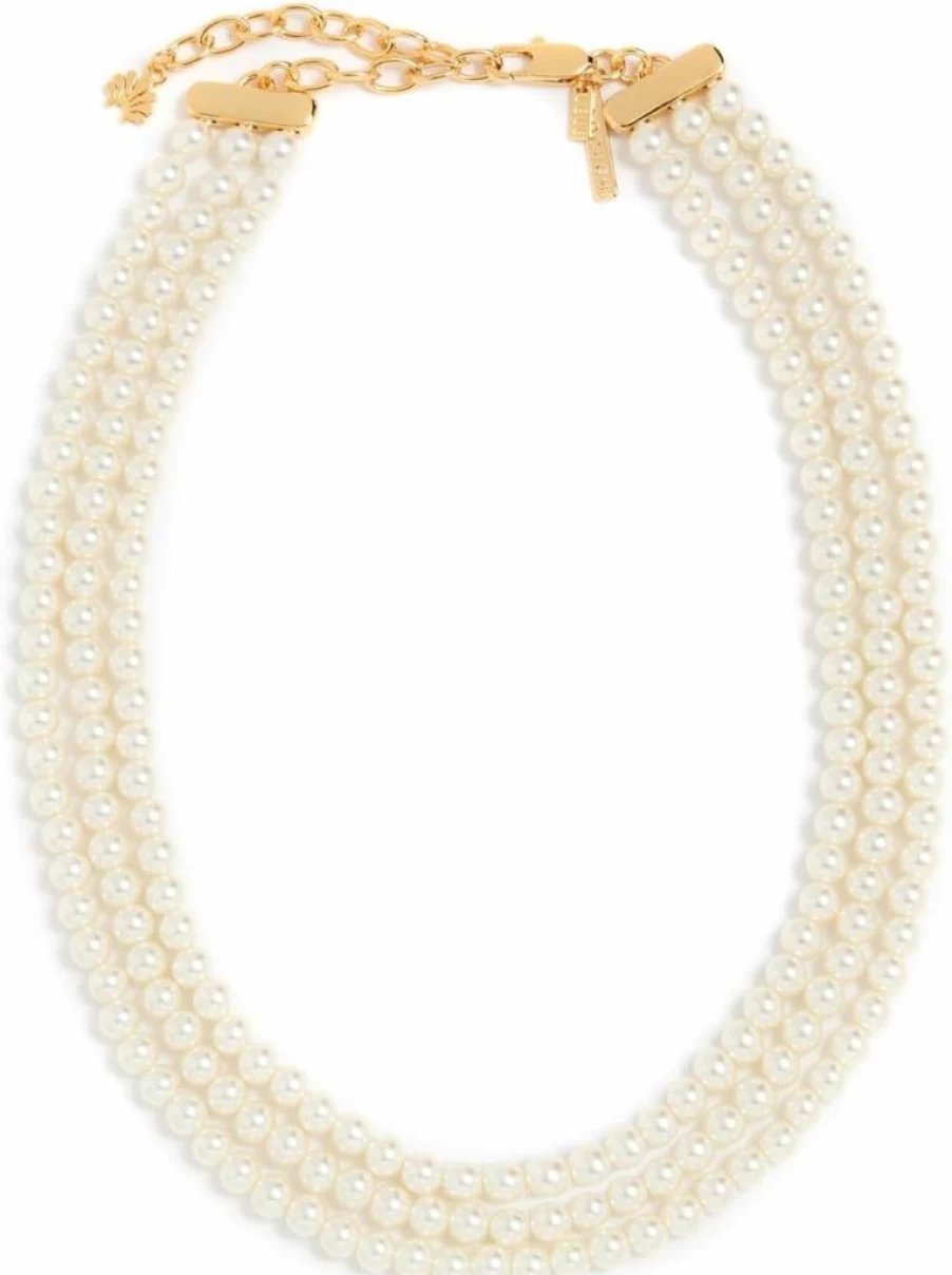 Lele Sadoughi Women's Triple Pearl Strand Necklace - Elegant Pearl Jewelry for Women