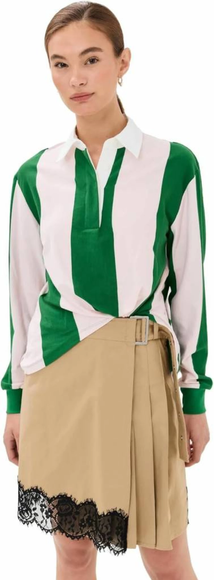 3.1 Phillip Lim Women's Rugby-Inspired Mini Dress with Contrast Trim