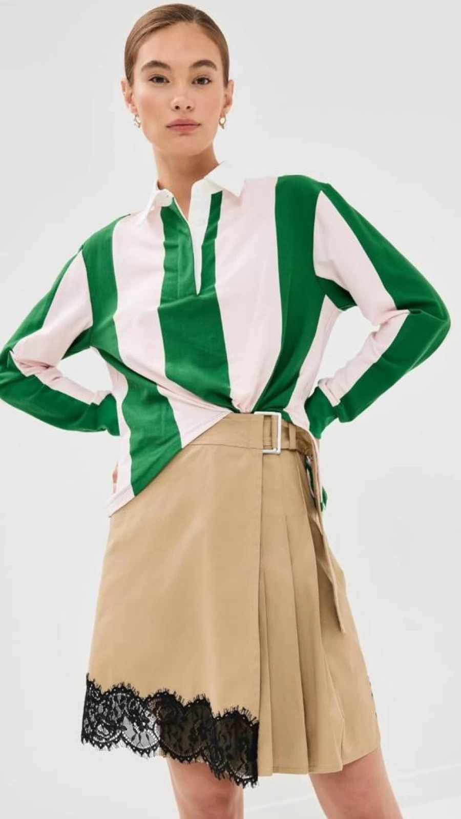 3.1 Phillip Lim Women's Rugby-Inspired Mini Dress with Contrast Trim