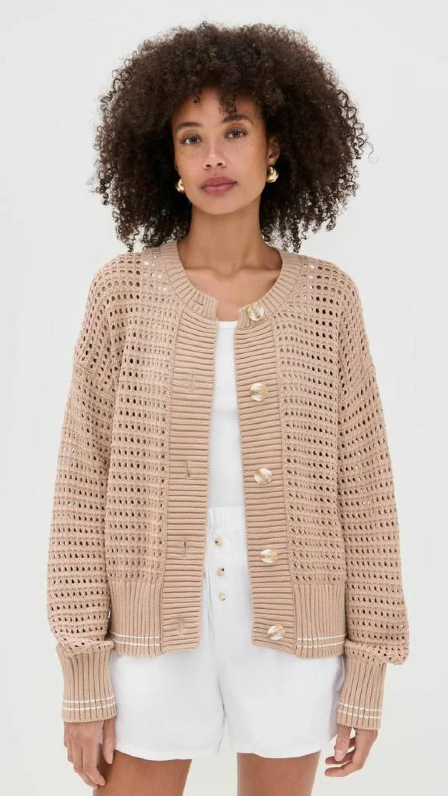 Varley Women's Kris Relaxed Fit Knit Cardigan - Soft Casual Long Sleeve Open Front Sweater