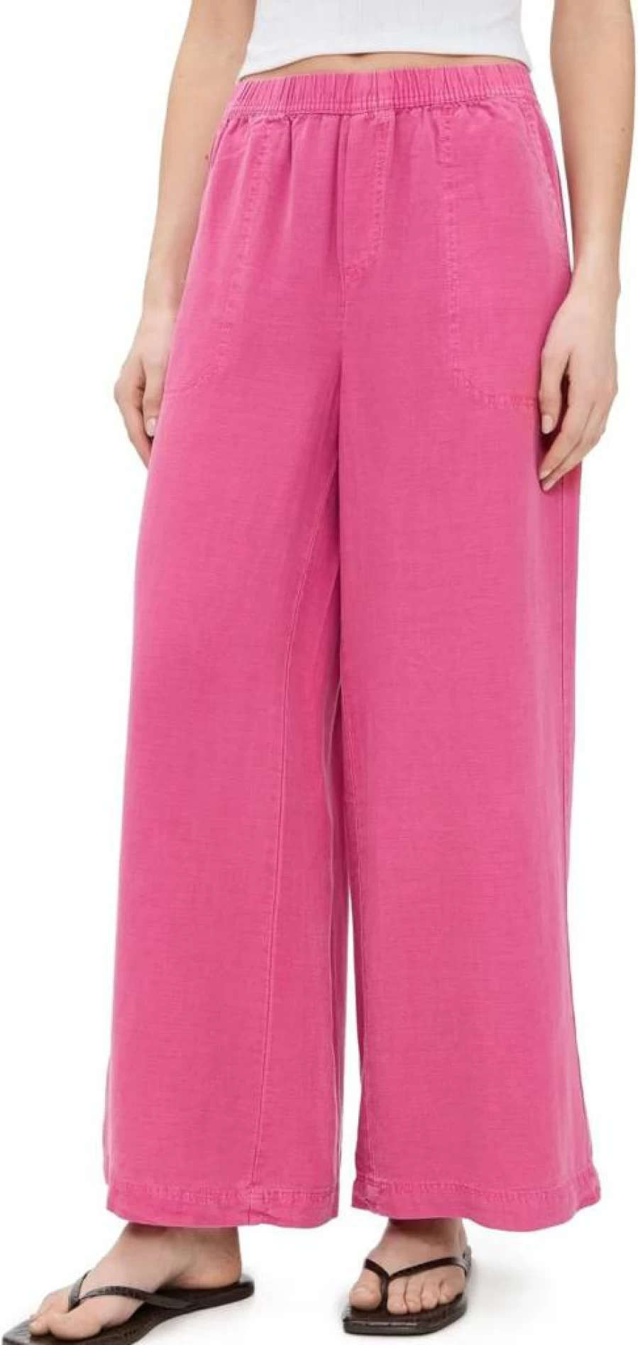 Splendid Women's Angie High-Waisted Palazzo Pants - Flowy Wide-Leg Trousers for Casual & Dressy Outfits