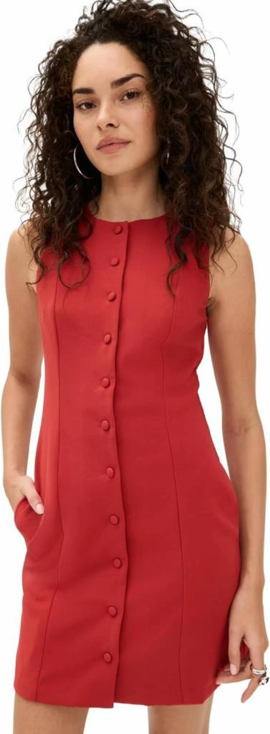 WAYF Women's Button Front Mini Dress - Stylish Casual Short Sleeve Summer Outfit
