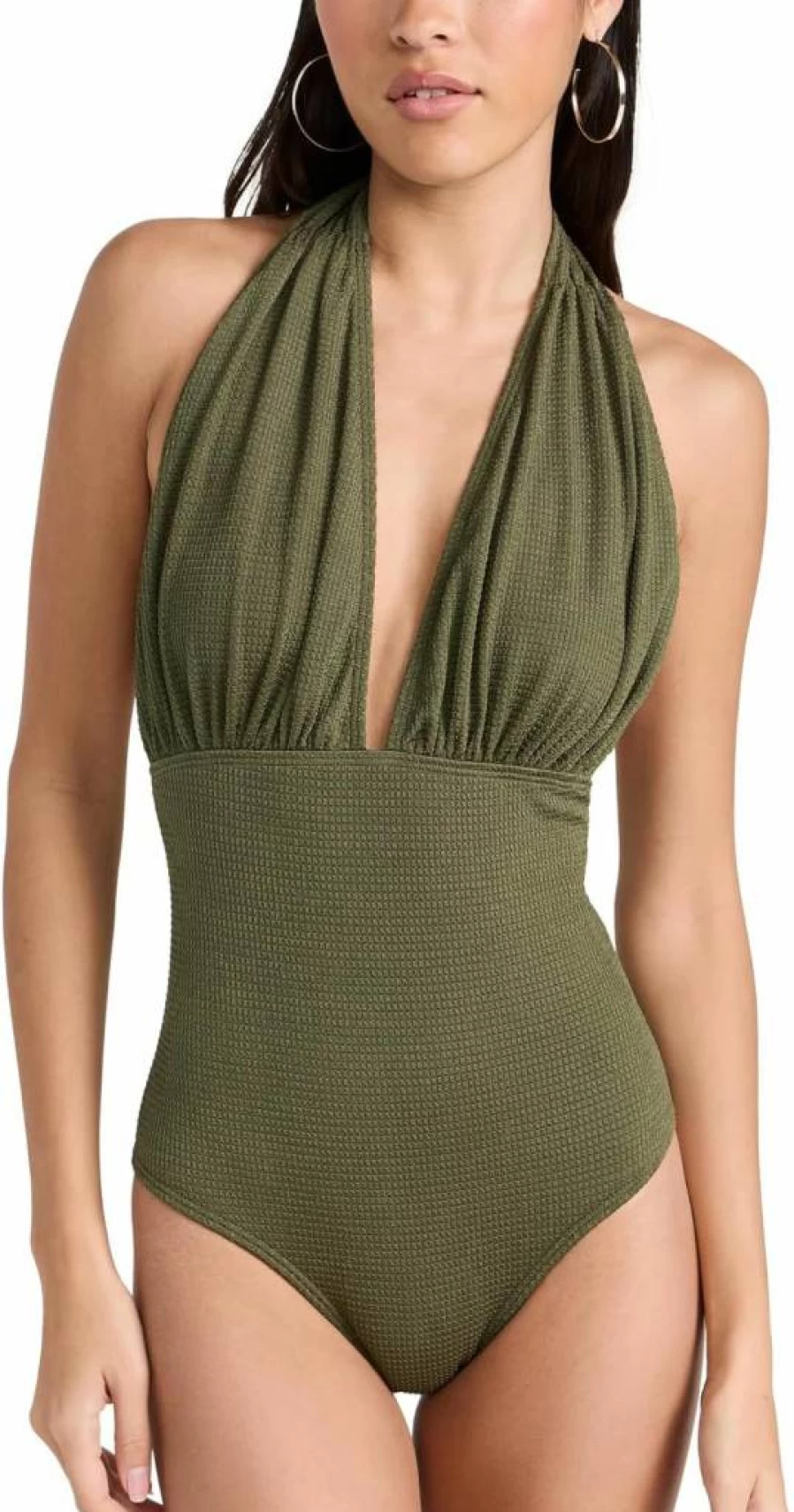 Shoshanna Women's Elegant Halterneck One-Piece Swimsuit | Stylish Summer Beachwear
