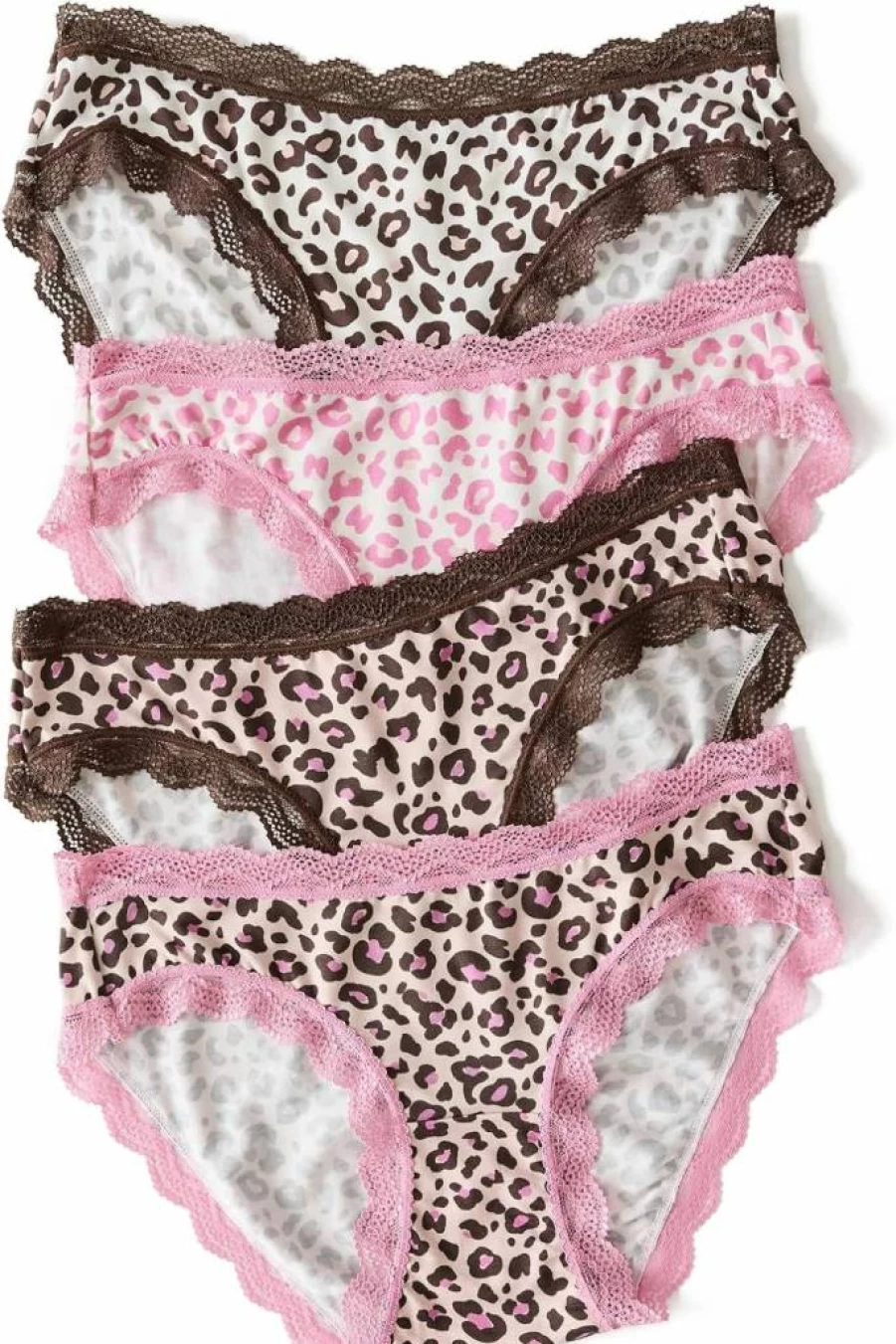 Stripe & Stare Women's 4-Pack Cotton Knickers - Soft Breathable Panties