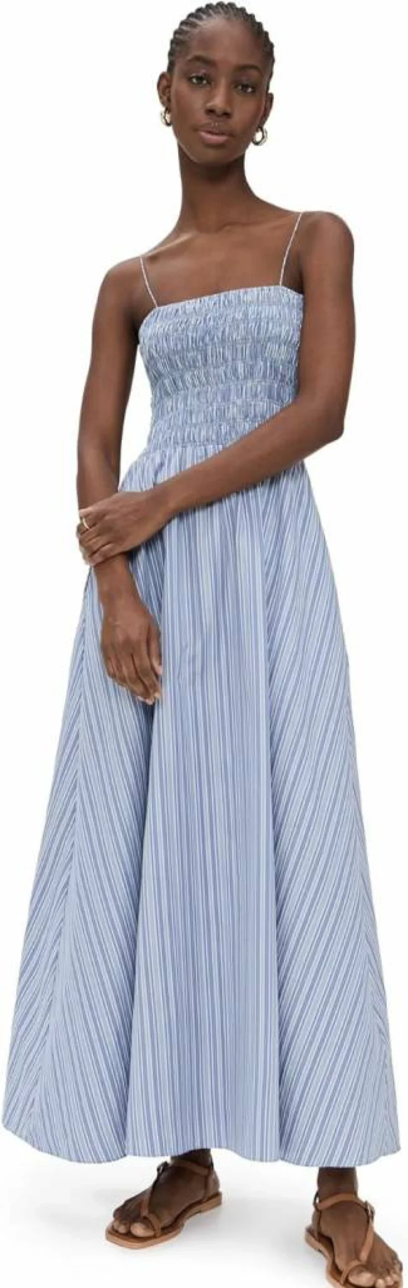 FAITHFULL THE BRAND Women's Lida Maxi Dress - Flowy Boho Summer Dress with V-Neck and Long Sleeves