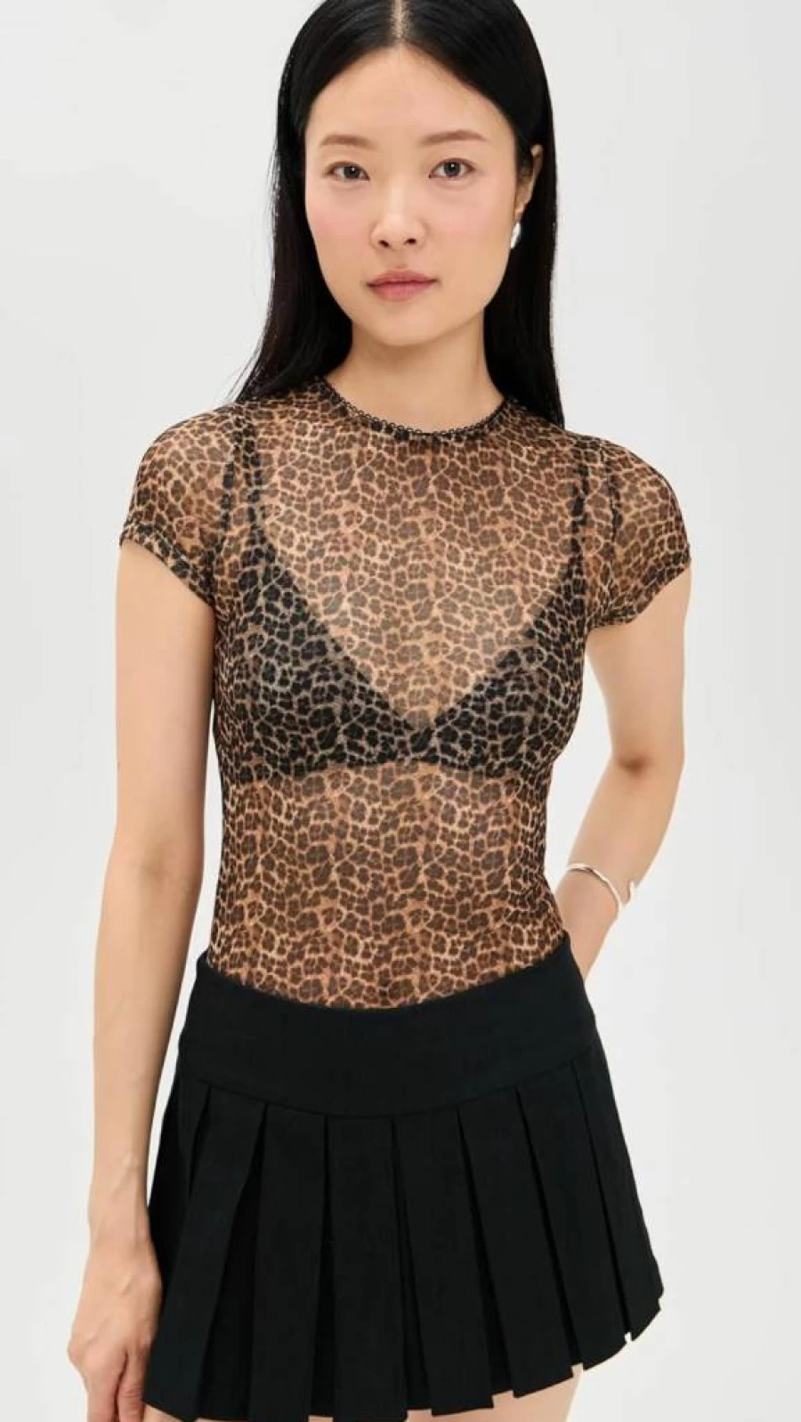 Miaou Women's Vintage Fit Mini Tee - Soft Cotton Short Sleeve T-Shirt