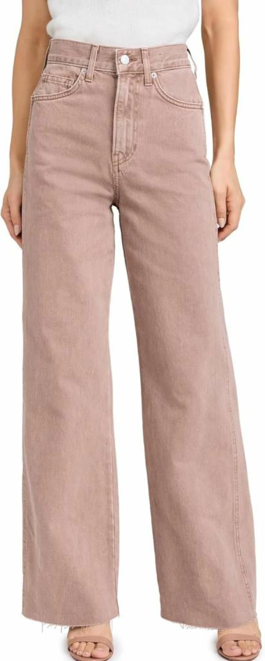Veronica Beard Women's Taylor High Rise Wide Leg Jeans - Classic Blue Denim Pants for Women