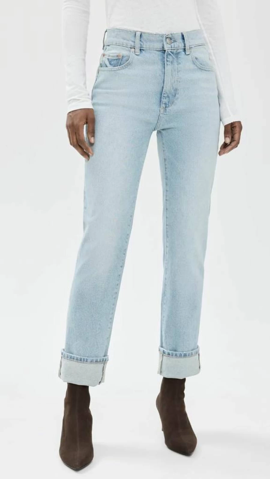 DL1961 Women's High Rise Straight Leg Vintage Jeans - Patti Ankle Length Denim Pants