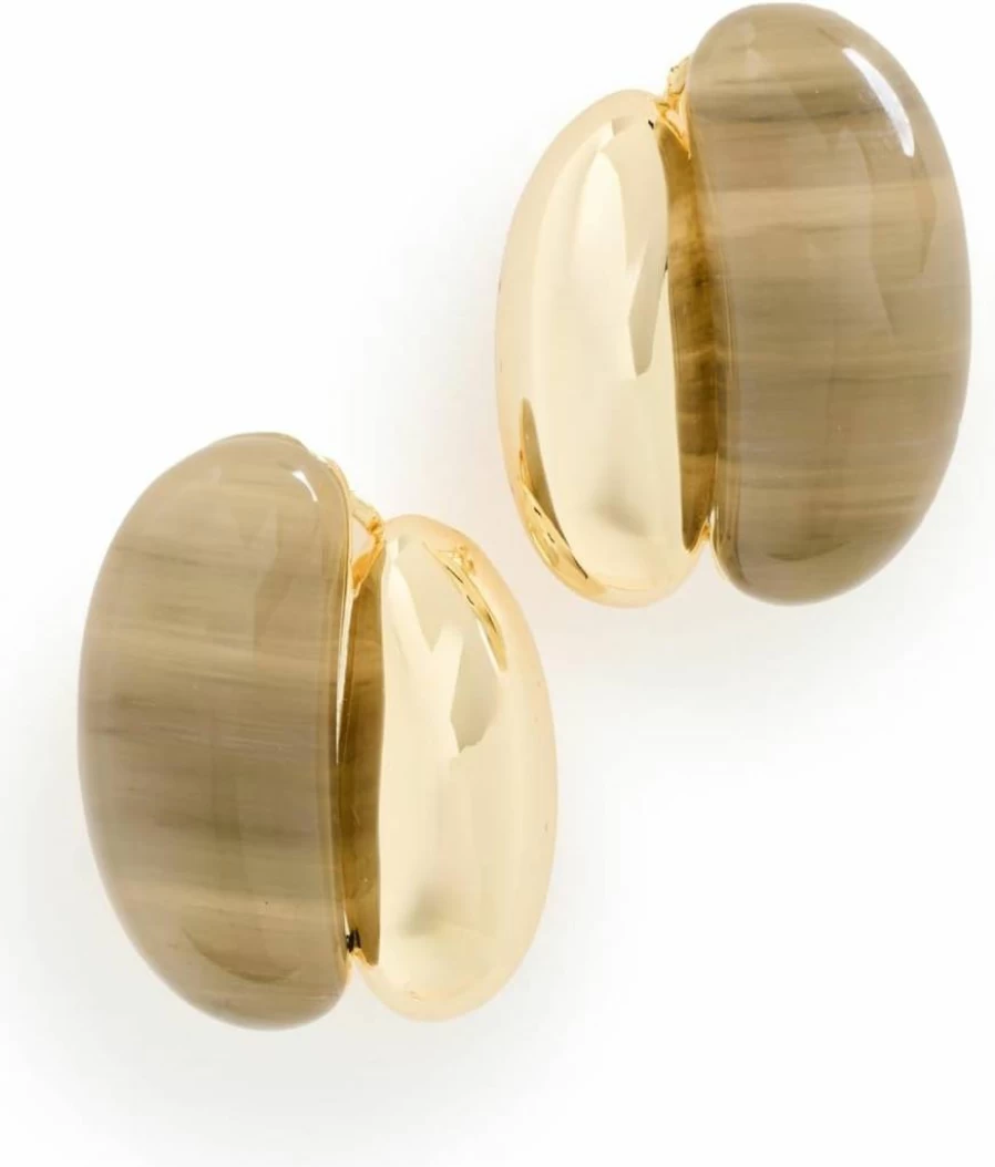 SHASHI Women's Una Hoop Earrings - Sterling Silver Gold Plated Dangle Earrings for Women