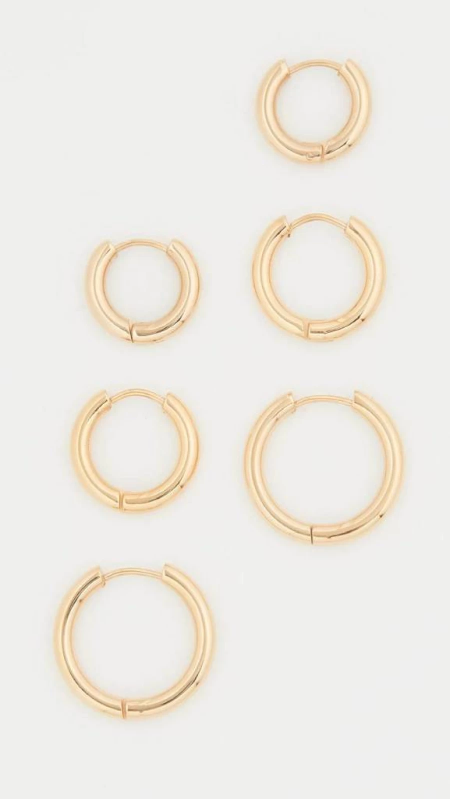 SHASHI Women's Triple Hoop Earrings - Trendy Gold-Plated Hoops for Women